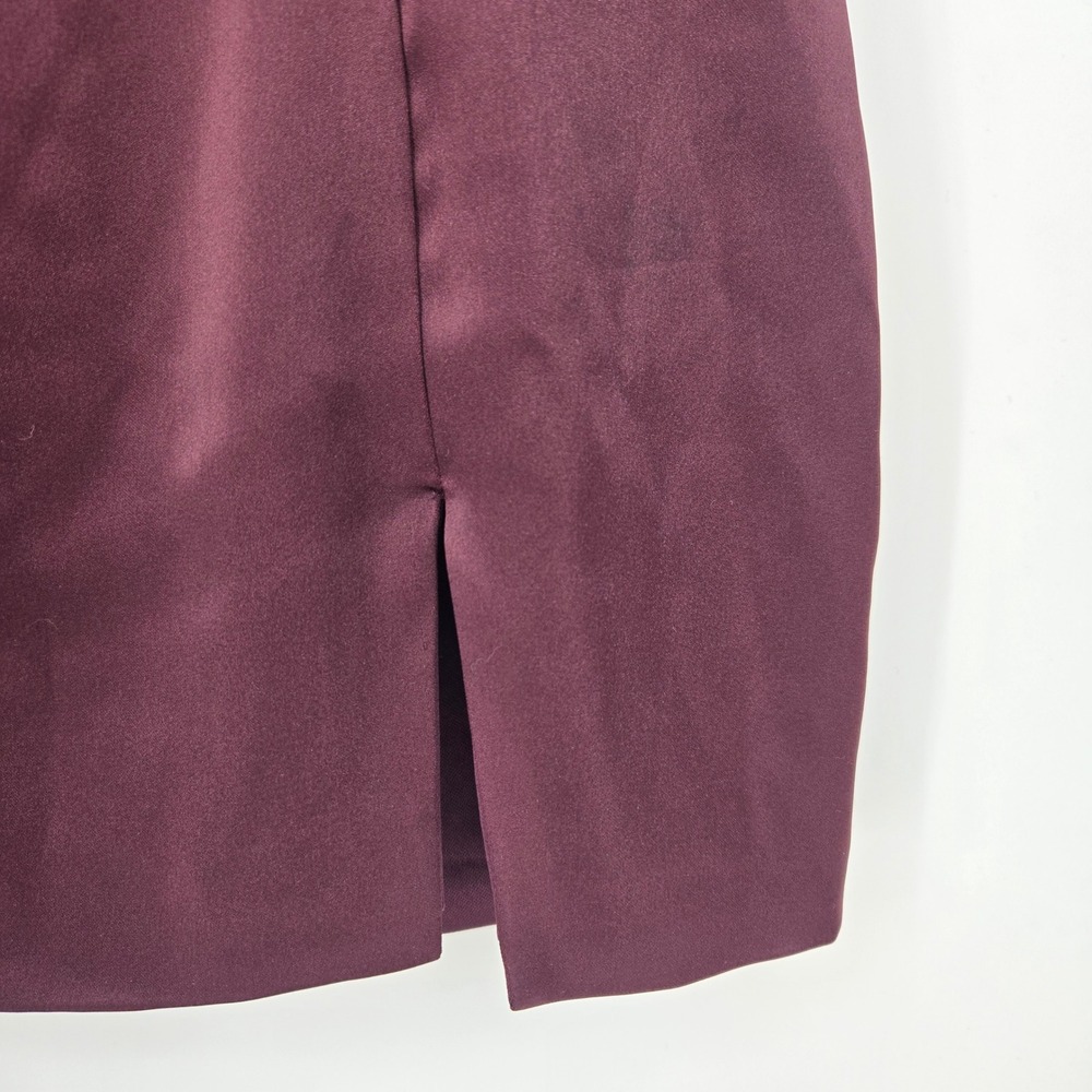 NWT Altar'd State Strapless Mini Dress Burgundy Purple Satin XS - Picture 9 of 11